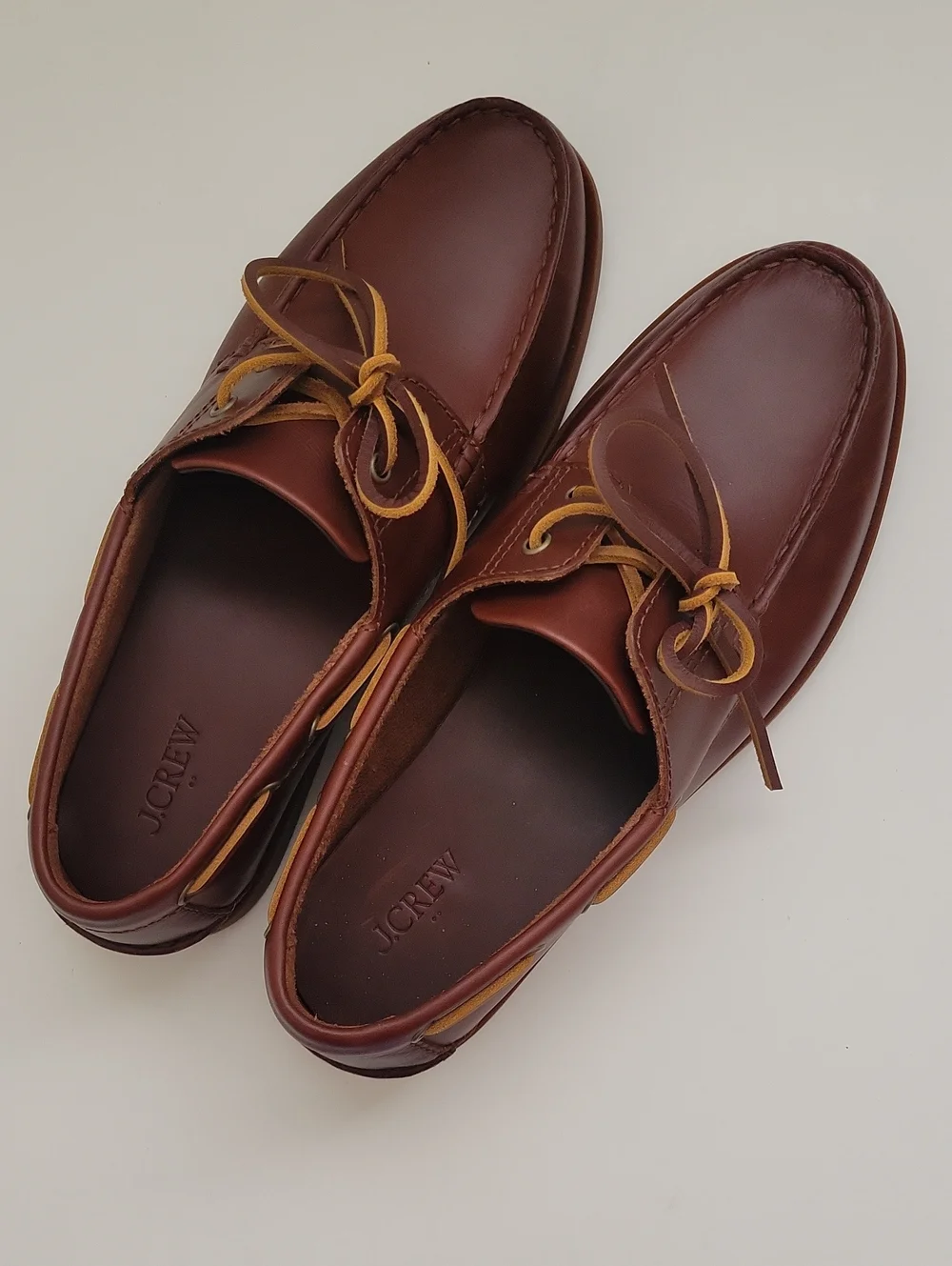 J. Crew Men’s Brown Leather Boat Shoes